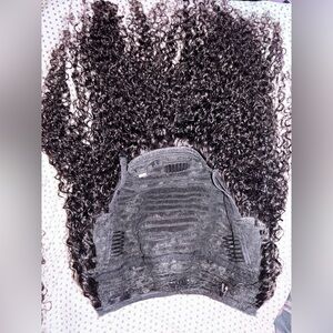 Kinky curly u part human hair wig